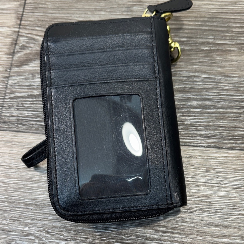 Coach Black leather Wristlet with Gold Accent - Picture 6 of 11